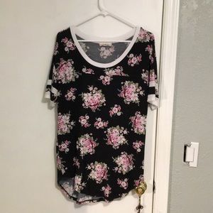 Baseball floral tee